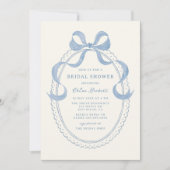 Dusty Blue Hand getrokken boog Lijst Vrijgezellenf Kaart (Voorkant)