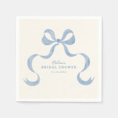 Dusty Blue Hand getrokken boog Vrijgezellenfeest Servet (Voorkant)