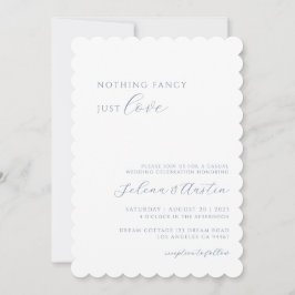 Dusty Blue Handscript Niets Fancy Just Love Kaart