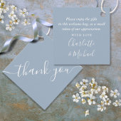 Dusty Blue Hartelijk dank voor uw weddenschap met Bedankjes Labels