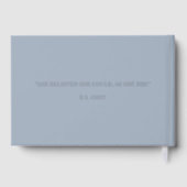 Dusty Blue High School Afstudeerder Party Afstuder Gastenboek (Achterkant)