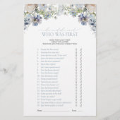 Dusty Blue Hij zei dat ze florale douche spel zei (Voorkant)