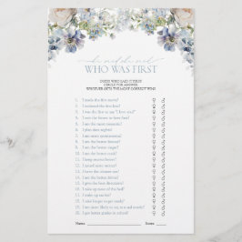 Dusty Blue Hij zei dat ze florale douche spel zei