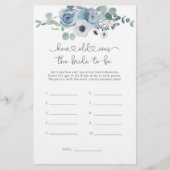 Dusty blue Hoe oud was de bruid om mee te spelen (Voorkant)