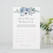 Dusty blue Hoe oud was de bruid om mee te spelen (Staand voorkant)