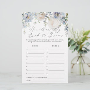 Dusty Blue Hoe oud zijn ze Vrijgezellenfeest spel