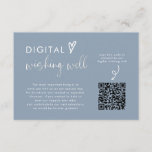 Dusty Blue Honeymoon Fund QR Code Trouwregister Informatiekaartje<br><div class="desc">Dusty Blue Honeymoon Fund QR Code Bruiloft Registry Enclosure Kaart</div>