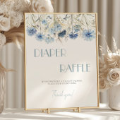 DUSTY Blue Hydrangea Baby shower Luier Raffle Poster