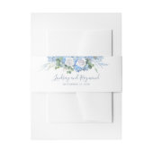 Dusty Blue Hydrangea Bloemenbruiloft Uitnodigingen Wikkel (Voorkant Voorbeeld)