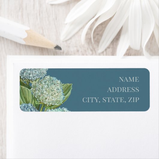 Dusty Blue Hydrangea Bouquet Etiket (Insitu)