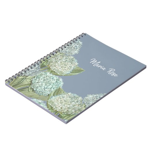 Dusty Blue Hydrangea Bouquet Notitieboek (Linkerzijde)