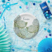 Dusty Blue Hydrangea Bouquet Papieren Bordje (Feest)