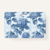 Dusty Blue Hydrangea Elegante makelaar Badge (Achterkant)