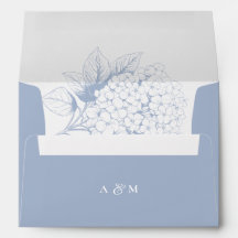Dusty Blue Hydrangea Floral Retouradres
