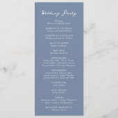 Dusty Blue Hydrangea Floral Wedding Programmakaart (Achterkant)