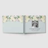 Dusty Blue Hydrangea Memorial Funeral Gastenboek (Volledig)