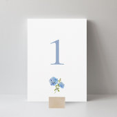 Dusty Blue Hydrangea Tafel Bruiloft Platte Kaart