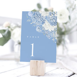 Dusty Blue Hydrangea Watercolor Floral Kaart