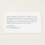 Dusty Blue Hydrangea Wedding Registry Enclosure Visitekaartje (Achterkant)