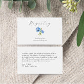 Dusty Blue Hydrangea Wedding Registry Enclosure Visitekaartje