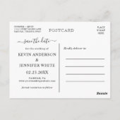 Dusty Blue Hydrangea White Roses Save the Date Briefkaart (Achterkant)