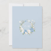 Dusty Blue Hydrangeas Floral Vrijgezellenfeest Kaart (Achterkant)