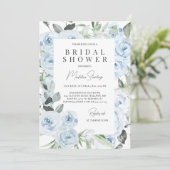 Dusty Blue Hydrangeas Vrijgezellenfeest Kaart (Staand voorkant)