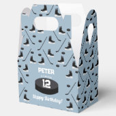 Dusty Blue Ice Hockey Stick, Schaatsen Puck Verjaa Bedankdoosjes (Geopend)