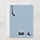Dusty Blue Ice Hockey Stick, Schaatsen Puck Verjaa Bedankkaart (Voorkant)