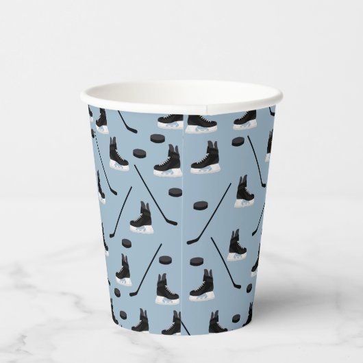 Dusty Blue Ice Hockey Stick, Schaatsen Puck Verjaa Papieren Bekers (Rechts)