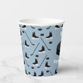 Dusty Blue Ice Hockey Stick, Schaatsen Puck Verjaa Papieren Bekers (Voorkant)