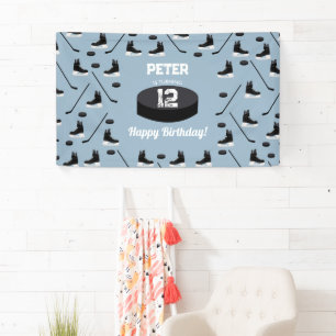 Dusty Blue Ice Hockey Stick, Schaatsen Puck Verjaa Spandoek