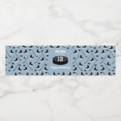 Dusty Blue Ice Hockey Stick, Schaatsen Puck Verjaa Waterfles Etiket (Enkel label)