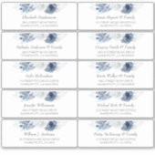 Dusty Blue Individuele Gastennamen Adresetiketten Sticker (Voorkant)