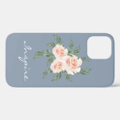 Dusty Blue Inspire Romantic Waterverf Typografie Case-Mate iPhone Case (Achterkant (horizontaal))