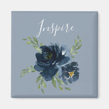Dusty Blue Inspire Script Waterverf Elegant