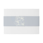 Dusty Blue Invitation Belly Band met Initialen Uitnodigingen Wikkel (Achterkant Voorbeeld)