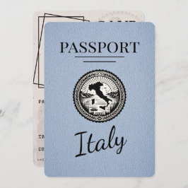 Dusty Blue Italië Passport Save The Date