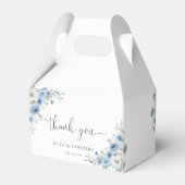 Dusty Blue Ivory Baby shower Favor Box Bedankdoosjes (Achterkant)