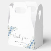 Dusty Blue Ivory Baby shower Favor Box Bedankdoosjes (Geopend)