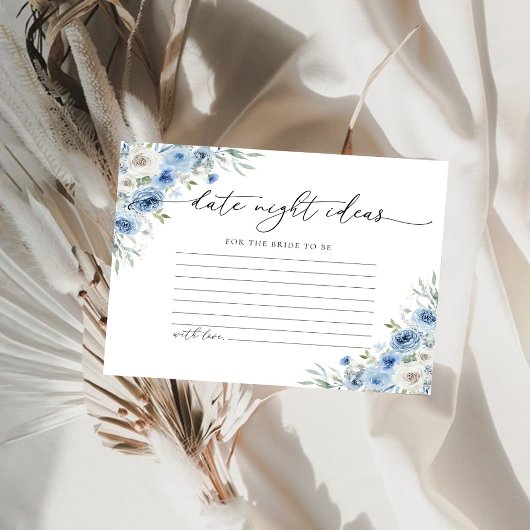 Dusty Blue Ivory Date Night Ideas Kaart