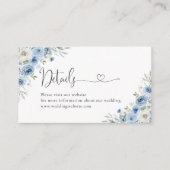 Dusty Blue Ivory Details Behuizing Kaart (Voorkant)