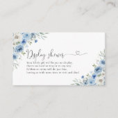 Dusty Blue Ivory Display Douche Behuizing Kaart (Voorkant)