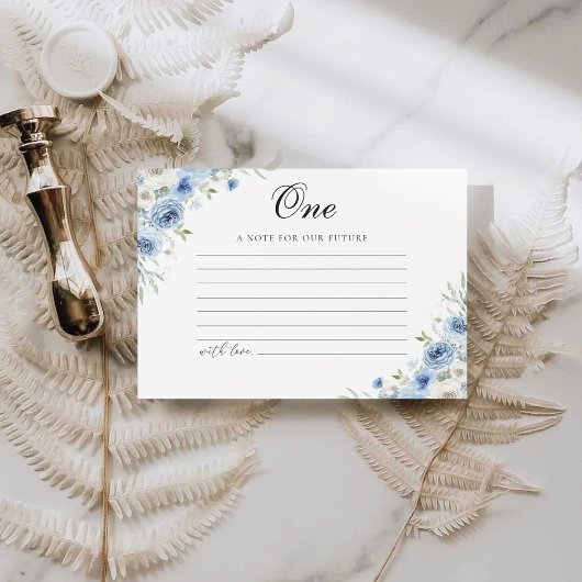 Dusty Blue Ivory Note for future Card