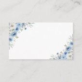 Dusty Blue Ivory Recept Aanvraag Kaart (Achterkant)