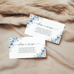 Dusty Blue Ivory Recept Aanvraag Kaart