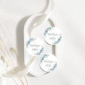 Dusty Blue Ivory Vrijgezellenfeest Gift Label
