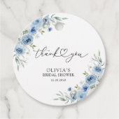 Dusty Blue Ivory Vrijgezellenfeest Gift Label (Voorkant)