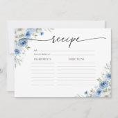 Dusty Blue Ivory Vrijgezellenfeest grote recept Ka Kaart (Voorkant)