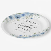 Dusty Blue Ivory Vrijgezellenfeest papier Bord (Gekanteld)